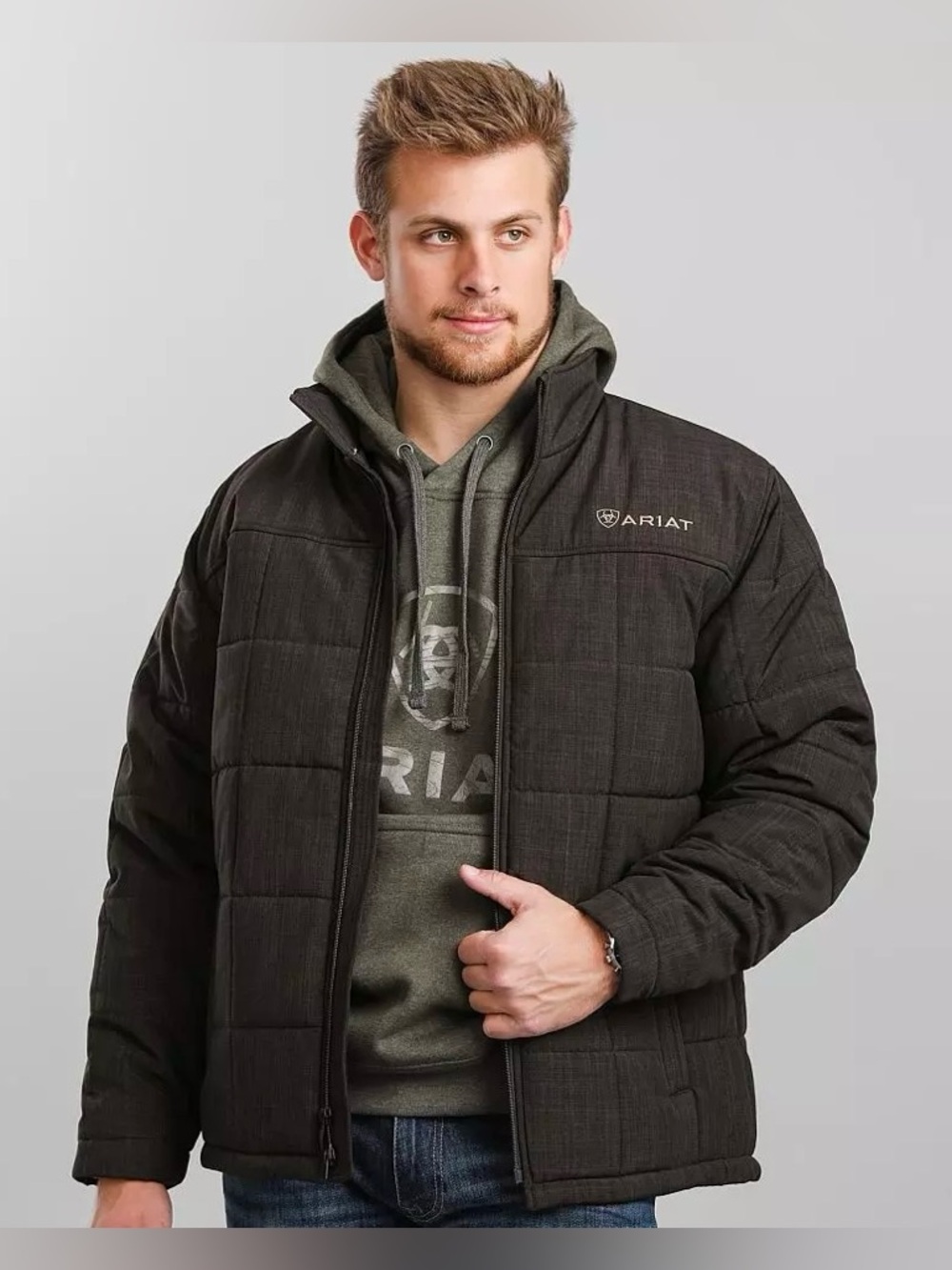 ARIAT CONCEALED CARRY MENS SMALL ESPRESSO CRIUS INSULATED JACKET WESTERN WORK